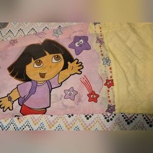 2003 Vintage Dora the Explorer Large Window Valance ..80" Long 19" Down